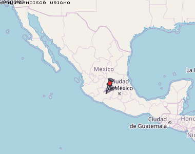 San Francisco Uricho Karte Mexiko