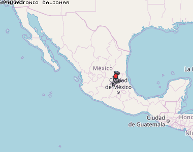 San Antonio Calichar Karte Mexiko