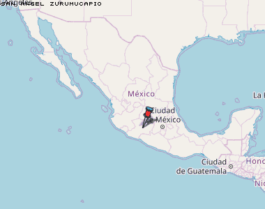 San Ángel Zurumucapio Karte Mexiko