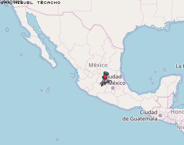 San Miguel Tecacho Karte Mexiko