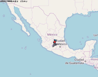 San Andrés Coru Karte Mexiko