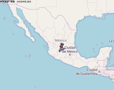 Paso de Hidalgo Karte Mexiko