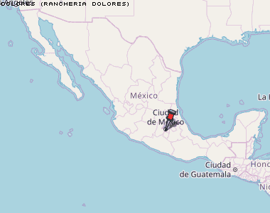 Dolores (Rancheria Dolores) Karte Mexiko