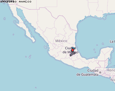 Santiago Analco Karte Mexiko