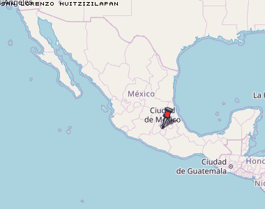San Lorenzo Huitzizilapan Karte Mexiko