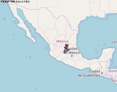 Tres Mezquites Karte Mexiko