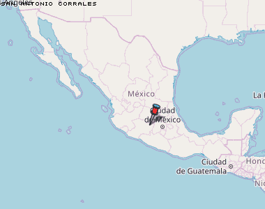 San Antonio Corrales Karte Mexiko