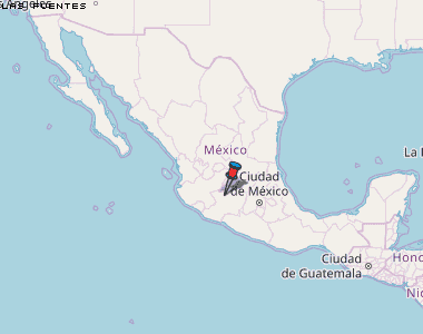 Las Fuentes Karte Mexiko