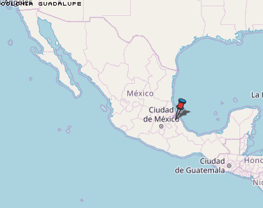 Colonia Guadalupe Karte Mexiko