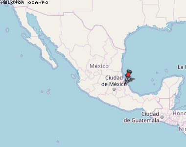 Melchor Ocampo Karte Mexiko