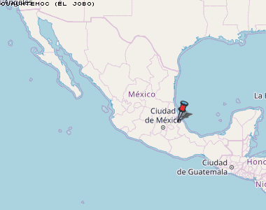 Cuauhtemoc (El Jobo) Karte Mexiko