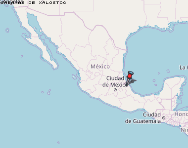 Sabanas de Xalostoc Karte Mexiko