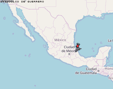 Zozocolco de Guerrero Karte Mexiko