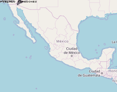 Poblado Paredones Karte Mexiko
