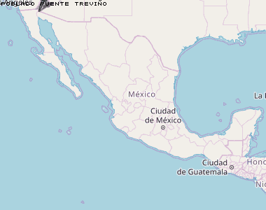 Poblado Puente Treviño Karte Mexiko