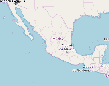 Ejido Sinaloa Karte Mexiko