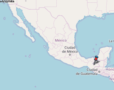Huixtán Karte Mexiko