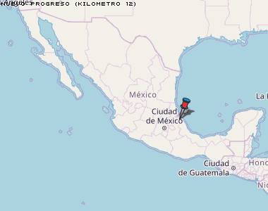 Nuevo Progreso (Kilometro 12) Karte Mexiko