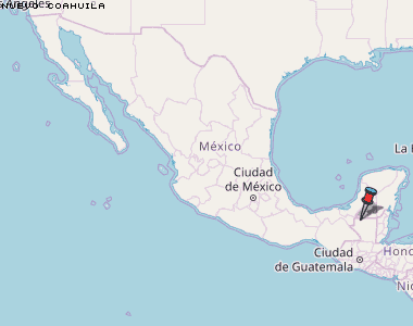 Nuevo Coahuila Karte Mexiko