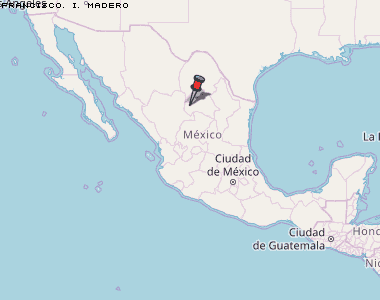 Francisco. I. Madero Karte Mexiko