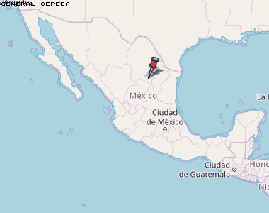 General Cepeda Karte Mexiko