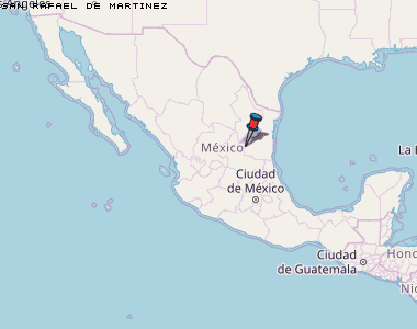 San Rafael de Martinez Karte Mexiko