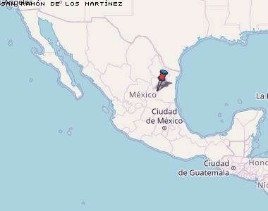 San Ramón de los Martínez Karte Mexiko