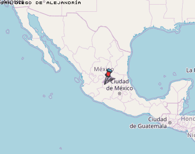 San Diego de Alejandría Karte Mexiko