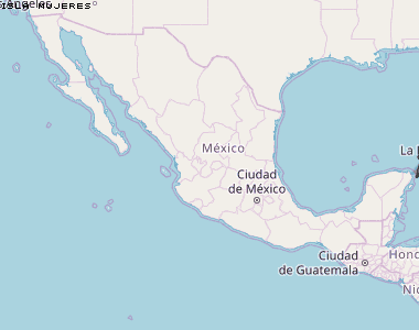 Isla Mujeres Karte Mexiko