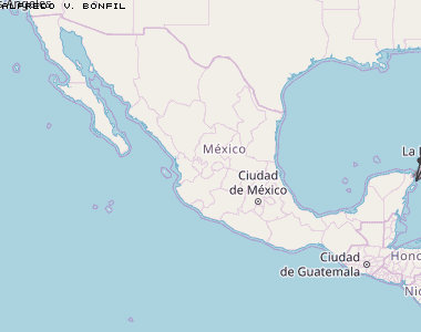 Alfredo V. Bonfil Karte Mexiko