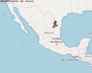 Santa María de Ramos Karte Mexiko