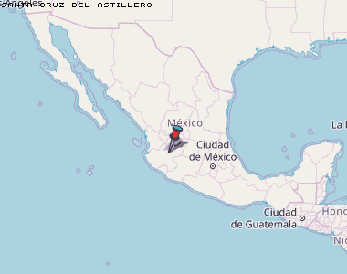 Santa Cruz del Astillero Karte Mexiko