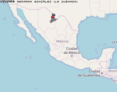 Colonia Abraham González (La Quemada) Karte Mexiko