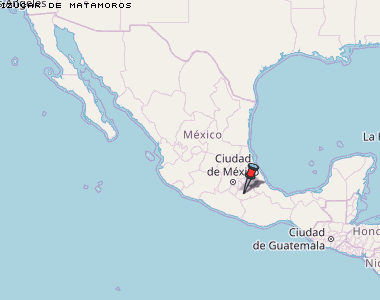 Izúcar de Matamoros Karte Mexiko
