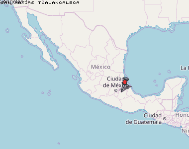 San Matías Tlalancaleca Karte Mexiko