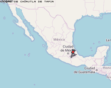 Ciudad de Chiautla de Tapia Karte Mexiko