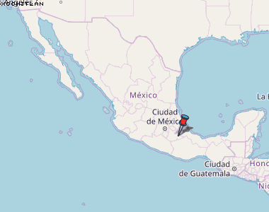 Xochitlán Karte Mexiko
