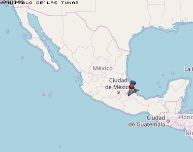San Pablo de las Tunas Karte Mexiko