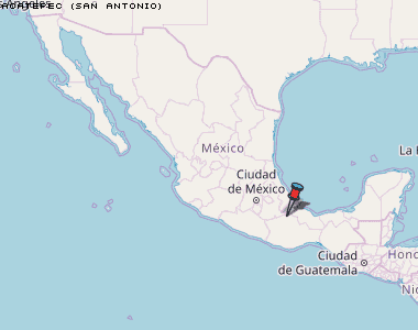 Acatepec (San Antonio) Karte Mexiko