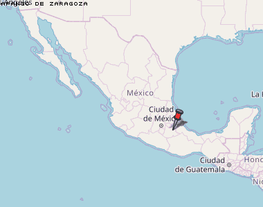 Apango de Zaragoza Karte Mexiko