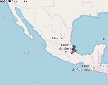 San Antonio Tecolco Karte Mexiko