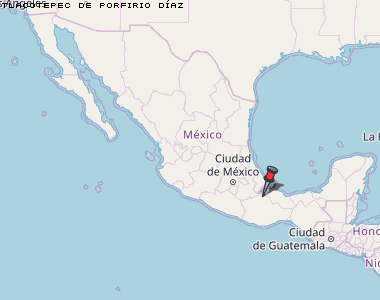Tlacotepec de Porfirio Díaz Karte Mexiko