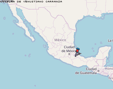Ocotlán de Venustiano Carranza Karte Mexiko