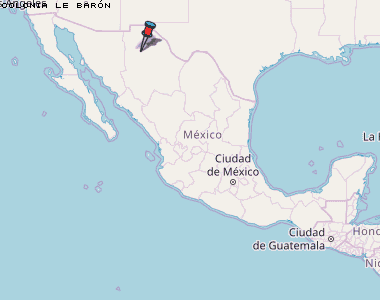 Colonia Le Barón Karte Mexiko