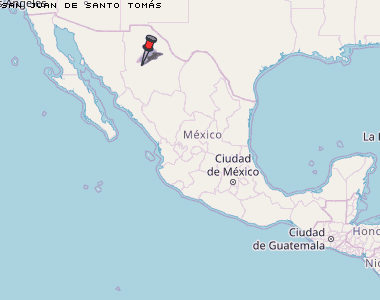 San Juan de Santo Tomás Karte Mexiko