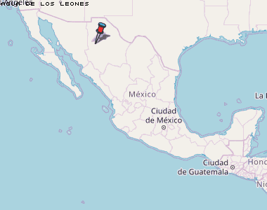 Agua de los Leones Karte Mexiko