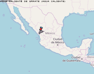 Agua Caliente de Gárate (Agua Caliente) Karte Mexiko