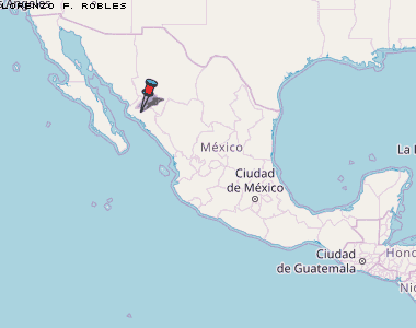 Lorenzo F. Robles Karte Mexiko