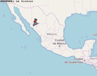Santiago de Ocoroni Karte Mexiko