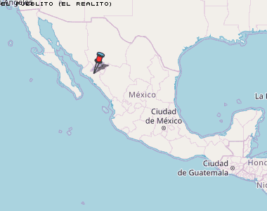 El Pueblito (El Realito) Karte Mexiko